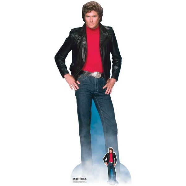 K 2000 Michael Knight (David Hasselhoff) Découpe en carton surdimensionnée