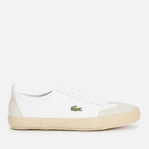 Lacoste Men's Contest 0120 4 Leather Trainers - White/Off White