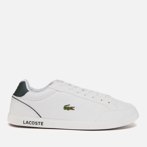 Lacoste Men's Graduatecap 0120 1 Leather Cupsole Trainers - White/Dark Green