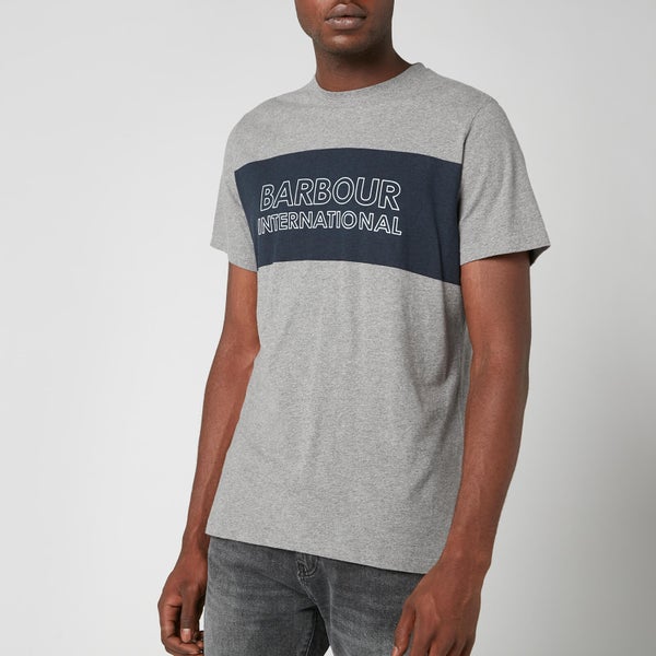 Barbour International Men's Panel Logo T-Shirt - Anthracite