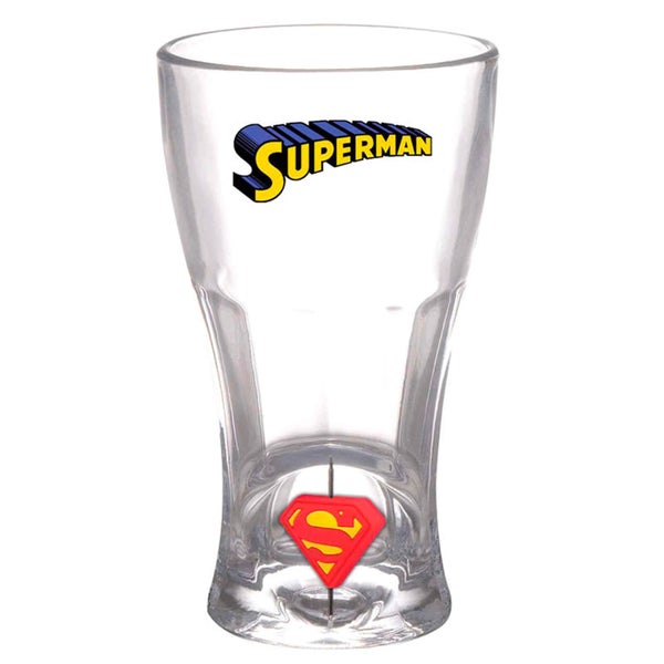 DC Comics DC Universe Soda Glass Superman 3D Rotating Logo