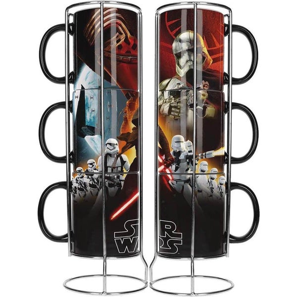 Star Wars Tasses en céramique empilables pack de 3 Noir Premier Ordre E7