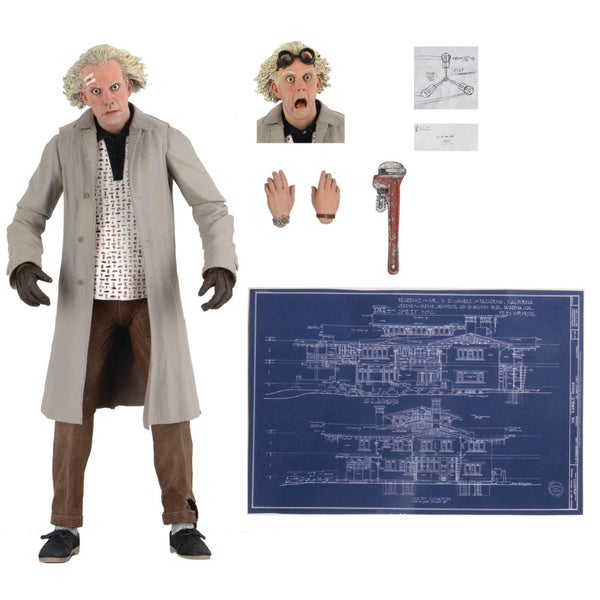 NECA Zurück in die Zukunft Actionfigur Ultimate Doc Brown, 18 cm