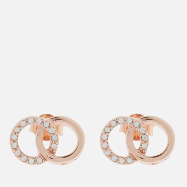 Olivia Burton Women's Bejewelled Classics Interlink Earrings - Rose Gold