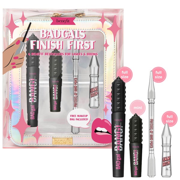 benefit Badgals Finish First Brow and Mascara Gift Set (Worth £79.50)