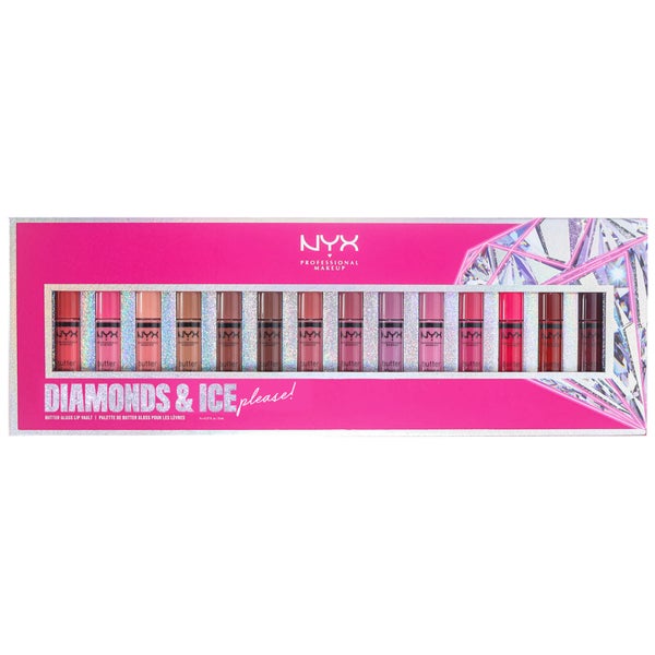NYX Professional Makeup Diamonds and Ice Please Butter Gloss Lip Gloss Vault (Worth £82.00)
