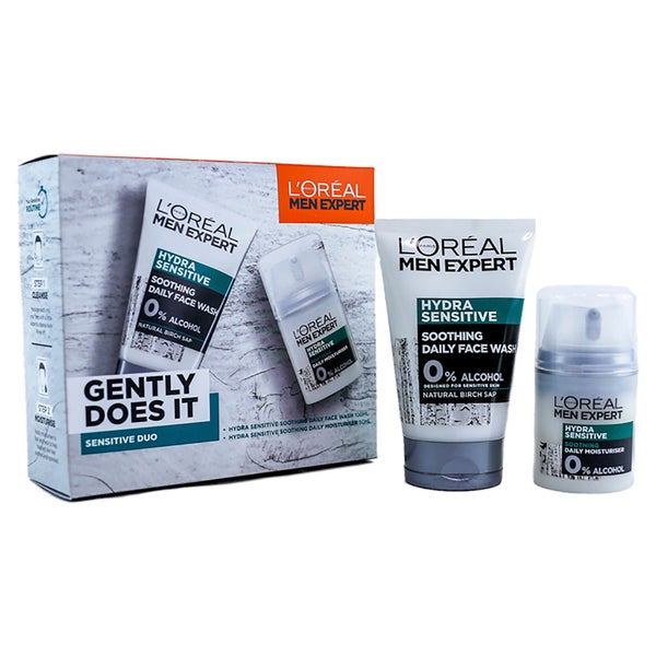 L'Oreal Men Expert Gently Does it Sensitive Skin Duo Gift Set for Him (Worth £15.00)
