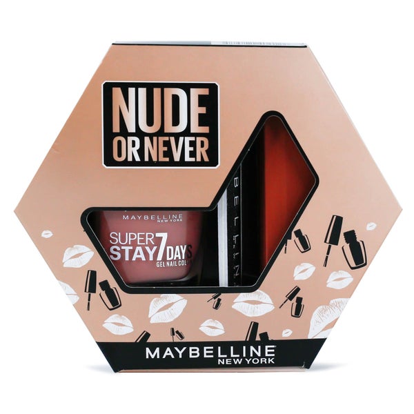 Maybelline Makeup Nude or Never Christmas Gift Set for Her (Worth £15.00)