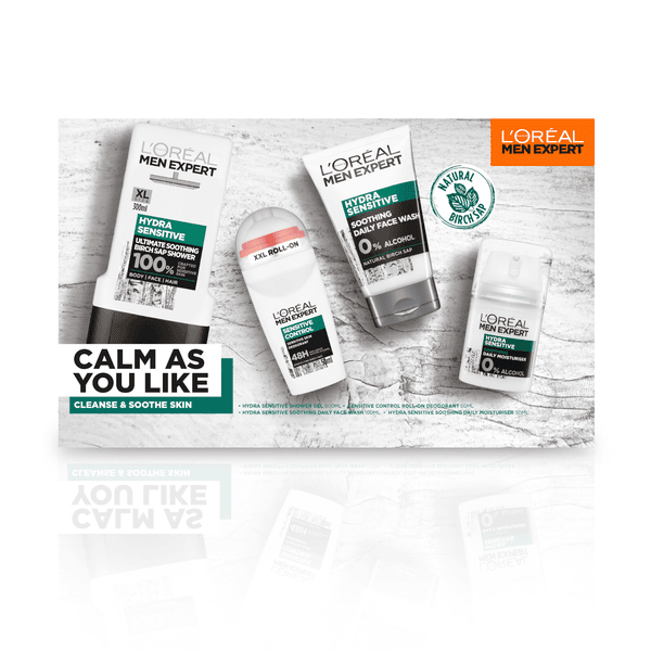 L'Oreal Men Expert Calm as You Like 4 Piece Gift Set for Him (Worth £19.00)