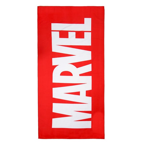 Serviette de plage en microfibre avec logo Marvel - Rouge