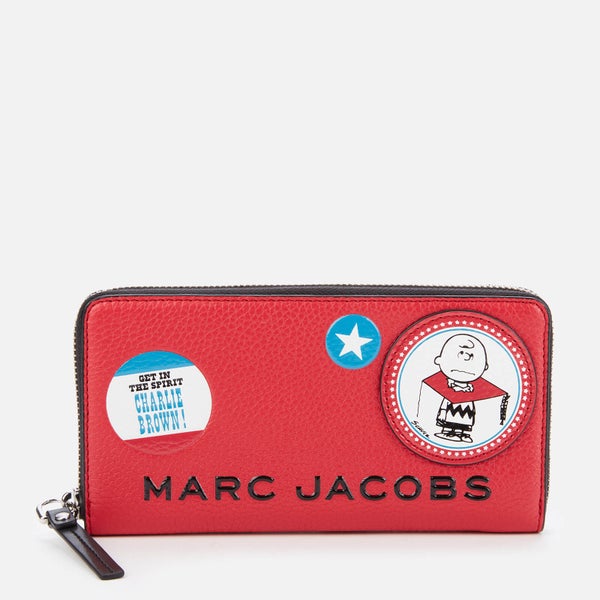 Marc Jacobs Women's The Box Peanuts Americana Continental Wallet - Red Multi