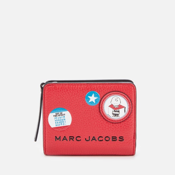 Marc Jacobs Women's The Box Peanuts Americana Mini Compact Wallet - Red Multi