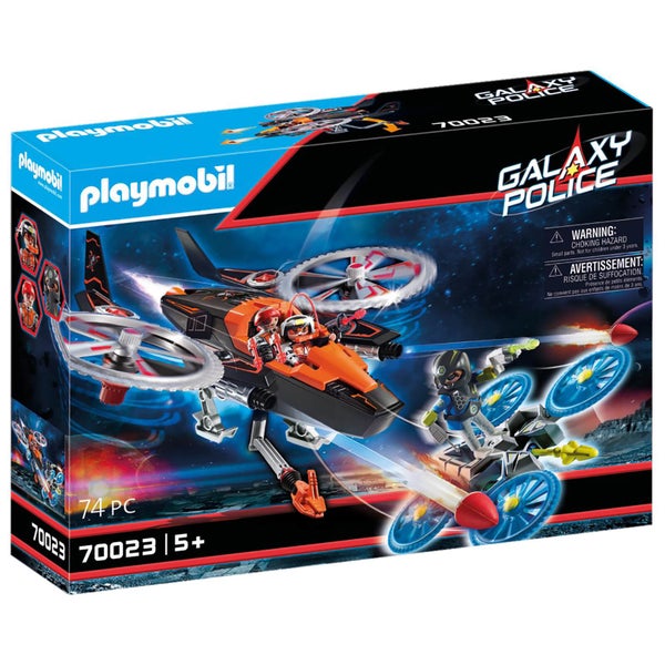Playmobil Galaxy Hélicoptère et pirates de l'espace (70023)