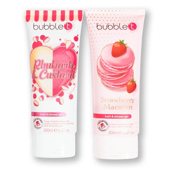 Мыло с ароматом ревеня и заварного крема Bubble T Cosmetics Soapscription Rhubarb & Custard and Strawberry Macaron