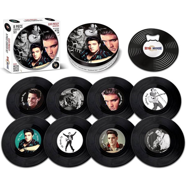Elvis Presley 8 Pieces Coaster Tin Set