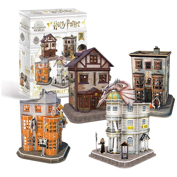 Harry Potter - 4 Gebäude der Winkelgasse als 3D-Puzzle