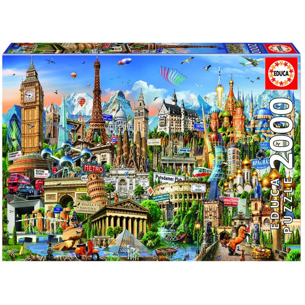 European Landmarks Jigsaw Puzzle (2000 Pieces)