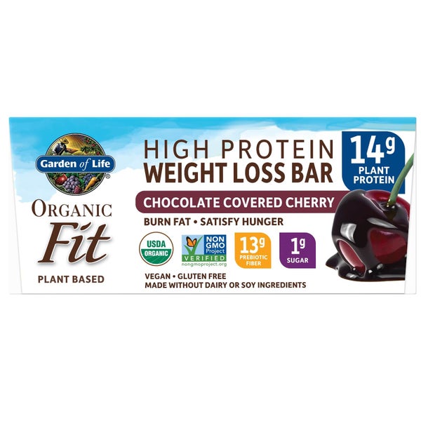 Organic Fit Riegel auf pflanzlicher Basis - Kirsche mit Schokoladenüberzug - 12 Riegel