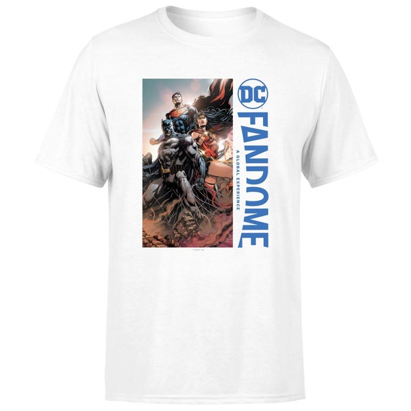 DC Fandome Batman, Wonderwoman, Superman Men's T-Shirt - White