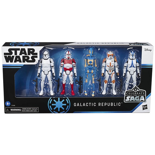 Hasbro Star Wars Vier de Saga Galactic Republic Actiefiguren Set
