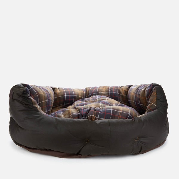 Barbour Wax/Cotton Dog Bed - Classic/Olive