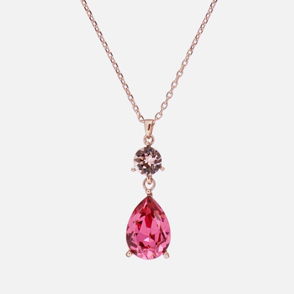 Ted Baker Women's Candiis: Crystal Candy Double Drop Pendant - Rose Gold/Pink Multi