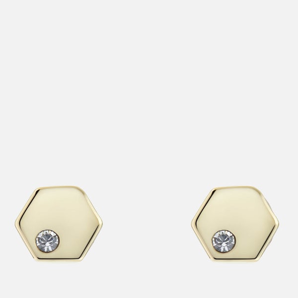 Ted Baker Women's Heena: Nano Honey Stud Earrings - Pale Gold/Crystal