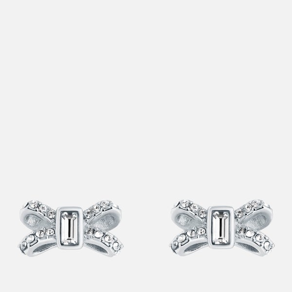 Ted Baker Women's Sabla: Crystal Sparkle Bow Stud Earrings - Silver/Crystal
