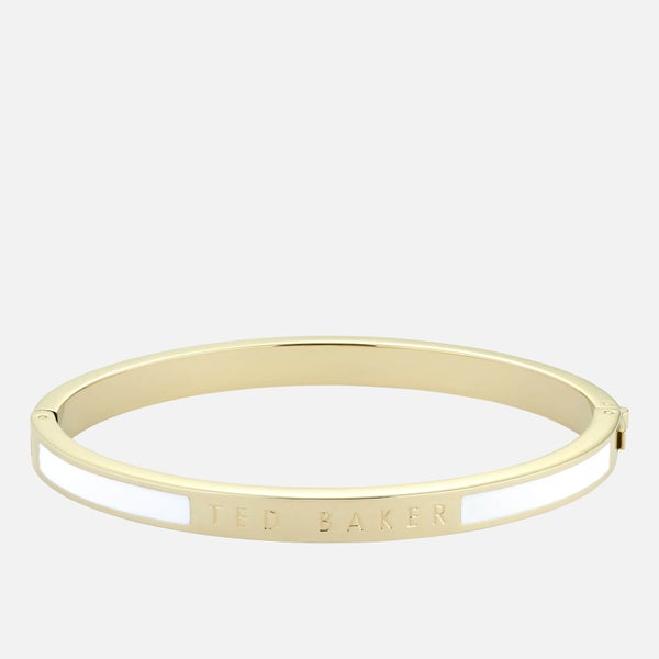 Ted Baker Women's Elemara: Enamel Hinge Bangle - Gold /White