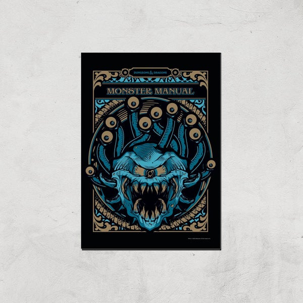 Dungeons & Dragons Monster Manual Giclee Art Print - A4 - Print Only