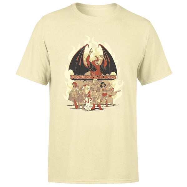 Dungeons & Dragons D&D Cartoon The Party Unisex T-Shirt - Wit Vintage Wash