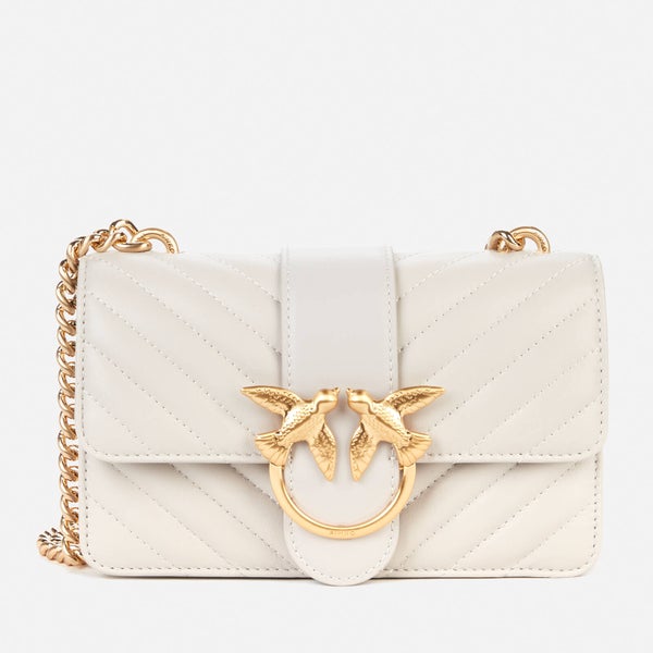 Pinko Women's Love Mini Icon V Quilt Bag - Ice