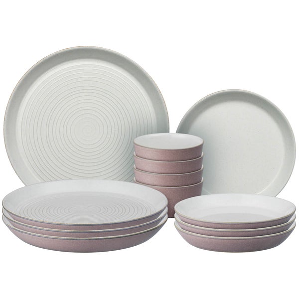 Denby Impression Pink Tableware Set - 12 pcs