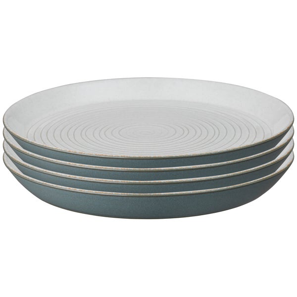 Denby Impression Charcoal Blue Spiral Dinner Plates (Set of 4)