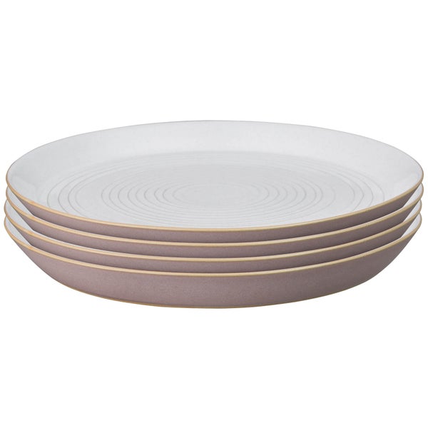 Denby Impression Pink Spiral Dinner Plates (Set of 4)