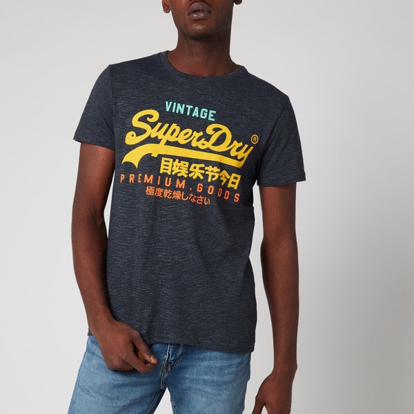 Superdry Men's Vintage Logo Tri T-Shirt - Eclipse Navy Feeder