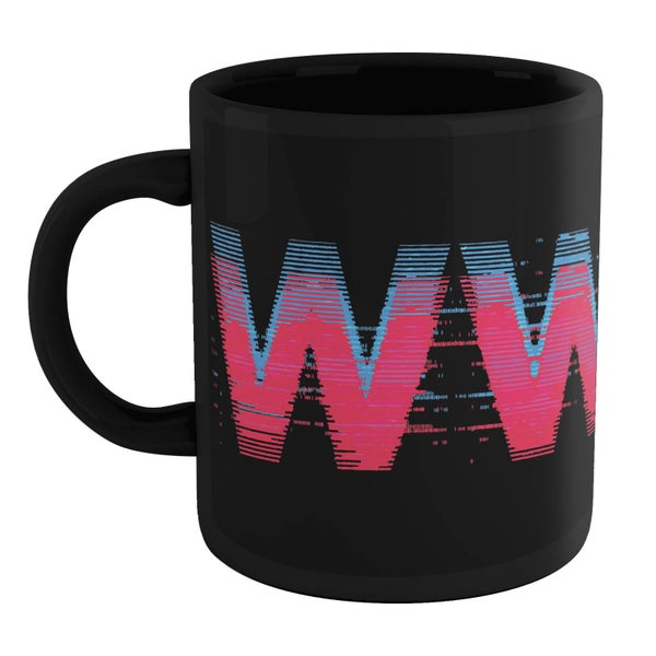 Wonder Woman Retro Glitch Mug - Black