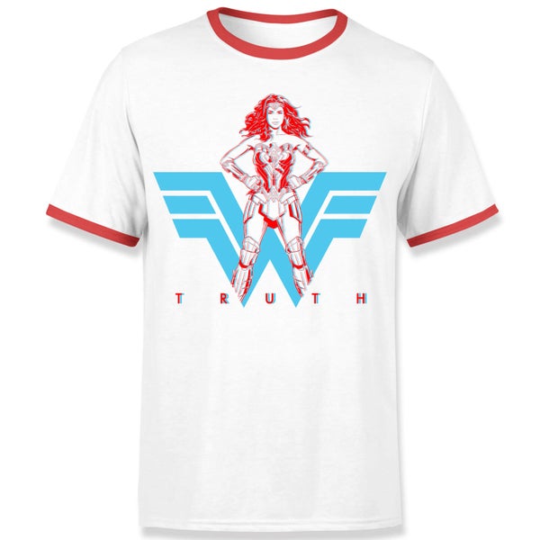 Camiseta Wonder Woman Truth Ringer - Blanco - Unisex