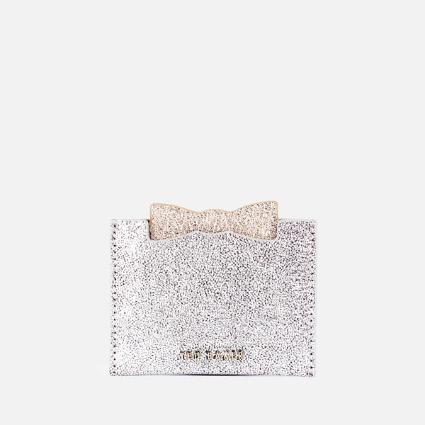 Ted Baker Women's Mellan Slotted Bow Pull Out Mirror Card Holder - Silver