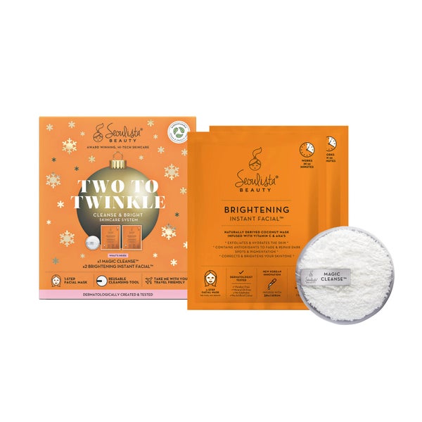 Seoulista Beauty Two to Twinkle Cleanse and Brighten Christmas Pack (Worth £21.00)