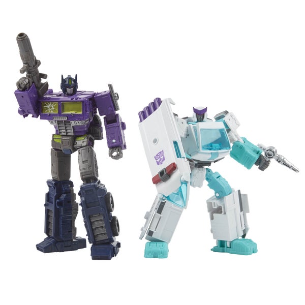 Hasbro Transformers Generations Selects Deluxe WFC-GS17 Shattered Glass Ratchet and Optimus Prime Action Figure 2 Pack