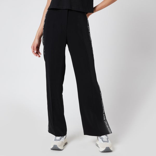Calvin Klein Jeans Women's Outline Logo Wide Leg Pants - CK Black
