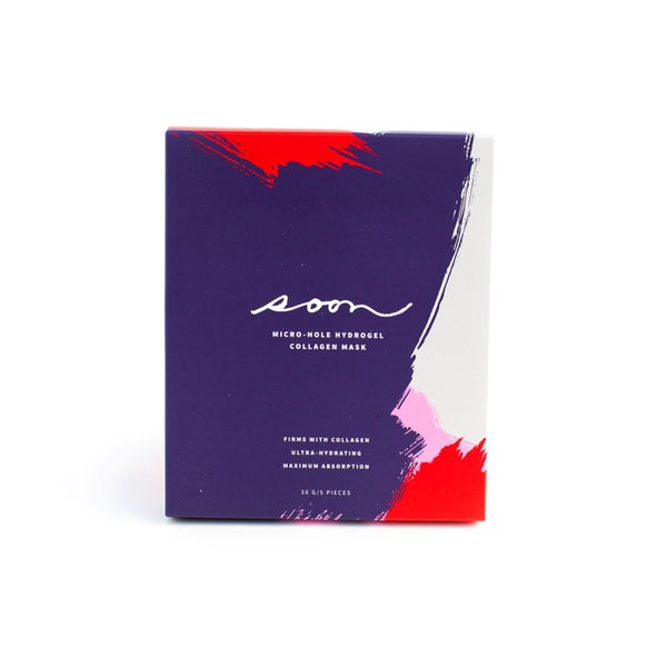 Soon Skincare Micro-Hole Hydrogel Collagen Face Mask, Box of 5