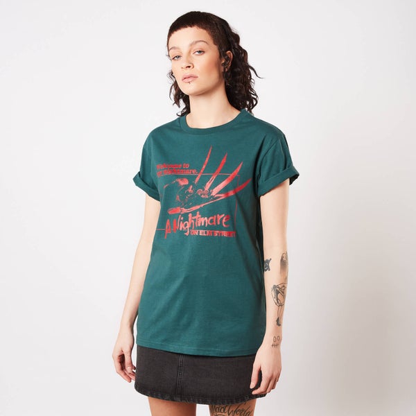 A Nightmare On Elm Street Welcome To My Nightmare Women's T-Shirt - Forest Green