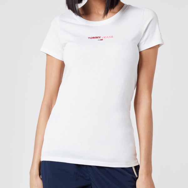 Tommy Jeans Women's TJW Tommy Jeans Flag T-Shirt - White