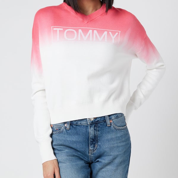 Tommy Jeans Women's Logo Ombre Sweatshirt - Glamour Pink