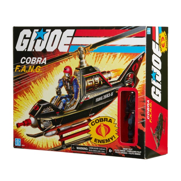 Hasbro G.I. Joe Retro Collection Cobra F.A.N.G. Vehicle and Cobra Pilot 3.75-Inch Scale Action Figure