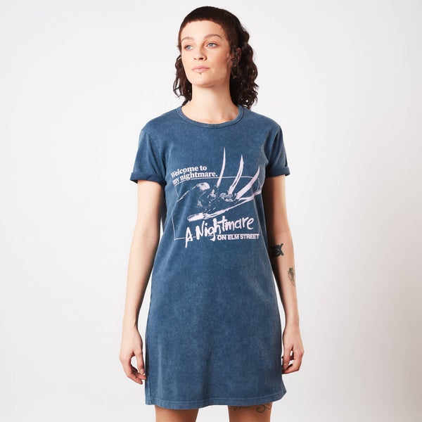 A Nightmare On Elm Street Welcome To My Nightmare Femme T-Shirt Dress -