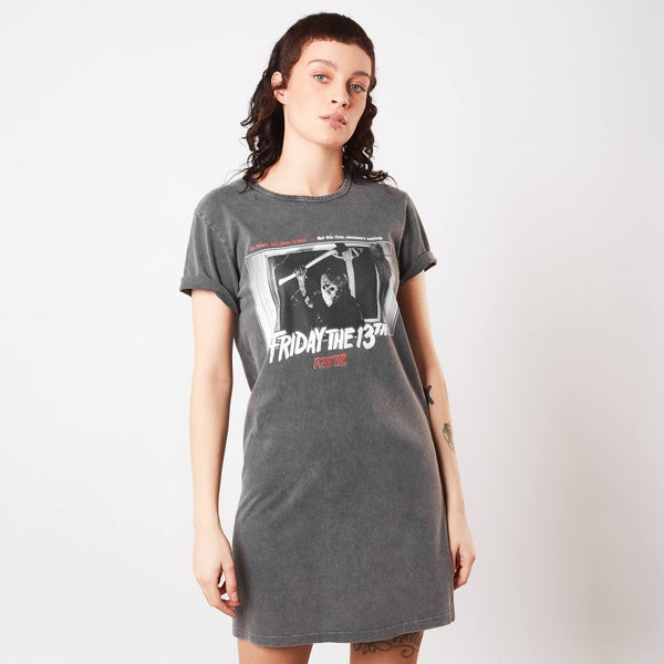 Friday the 13th New Blood Women's T-Shirt Dress - Zwart Acid Wash - XL