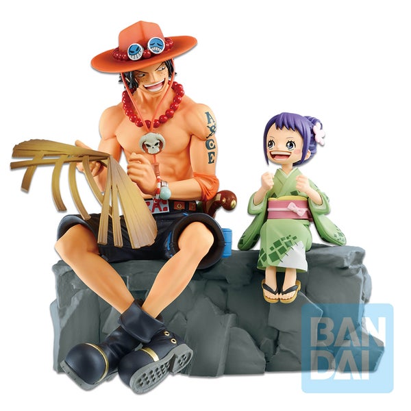 One Piece Ichibansho Figure Emorial Vignette Ace and Otama